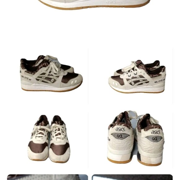 ASICS Gel Lyte 3 Romance Shoes Men\'s Size 8 Sneaker Cream Brown